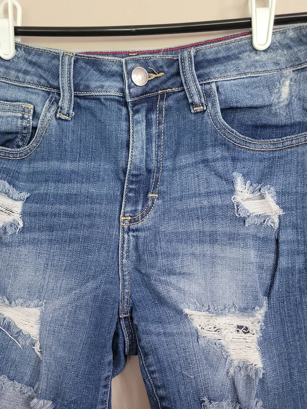 Cello Distressed Jean Shorts With Frayed Hem Size 5